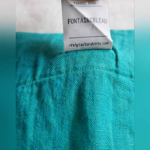 Craig Taylor Women's Embroidered Tunic Top turquoise Blue S Linen Trixie - Picture 13 of 16